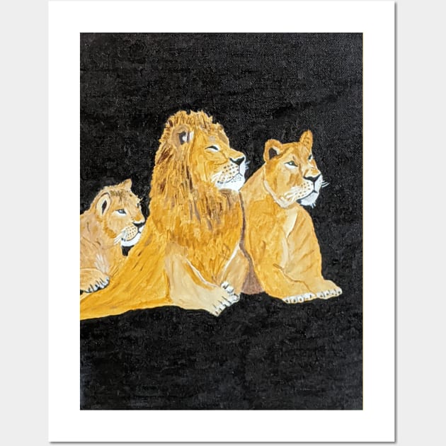 lion family portrait Wall Art by PaintstopbyNandini